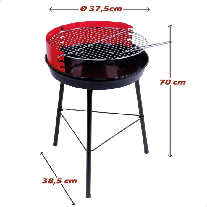 Barbecue Portable Aktive Bois Fer 37,5 x 70 x 38,5 cm (4 Unités) Rouge