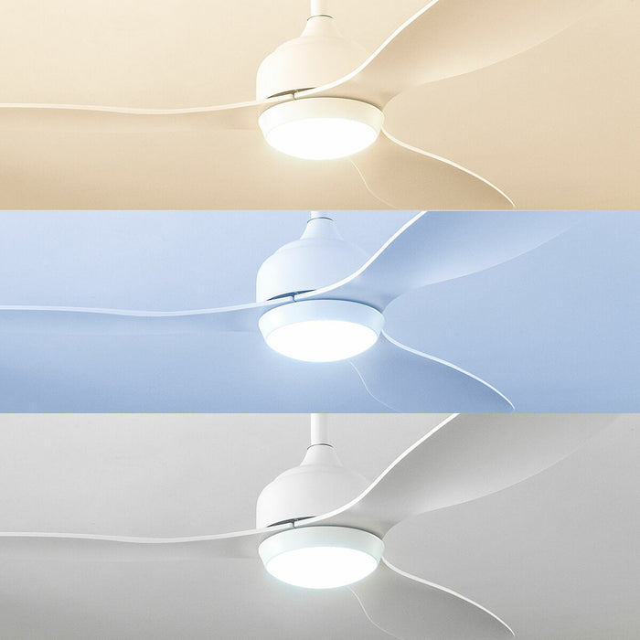 Ventilateur de Plafond avec Lumière LED et 3 Pales ABS Flaled InnovaGoods Blanc 36 W 52" Ø132 cm