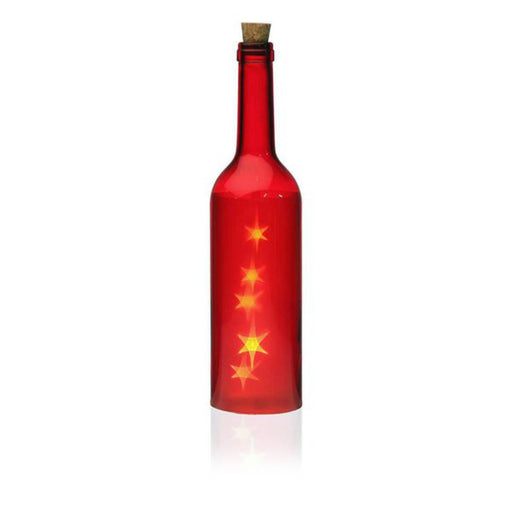 Bouteille LED Cosmo Rouge Verre (7,3 x 28 x 7,3 cm)