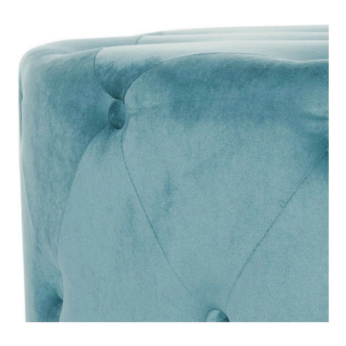 Repose-pied DKD Home Decor Bleu Moderne Velvet Bois MDF (2 pcs)