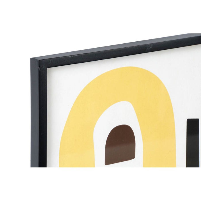 Cadre DKD Home Decor Verre Abstrait Bois MDF (4 pcs) (40 x 2.5 x 50 cm)