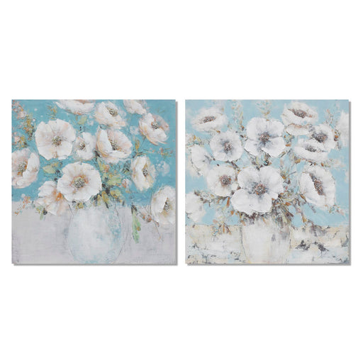 Cadre DKD Home Decor Pin Toile Vase (2 pcs) (100 x 2.8 x 100 cm)