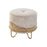 Repose-pied DKD Home Decor Mousse Beige Doré 10 % Polyester Ethnique Métal 40% (51 x 51 x 44,5 cm)