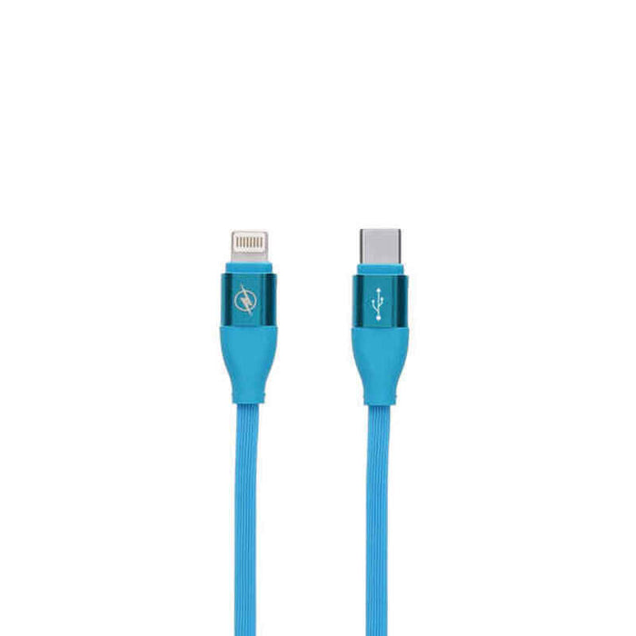 Câble de Données/Recharge avec USB Contact LIGHTING Type C Bleu (1,5 m)