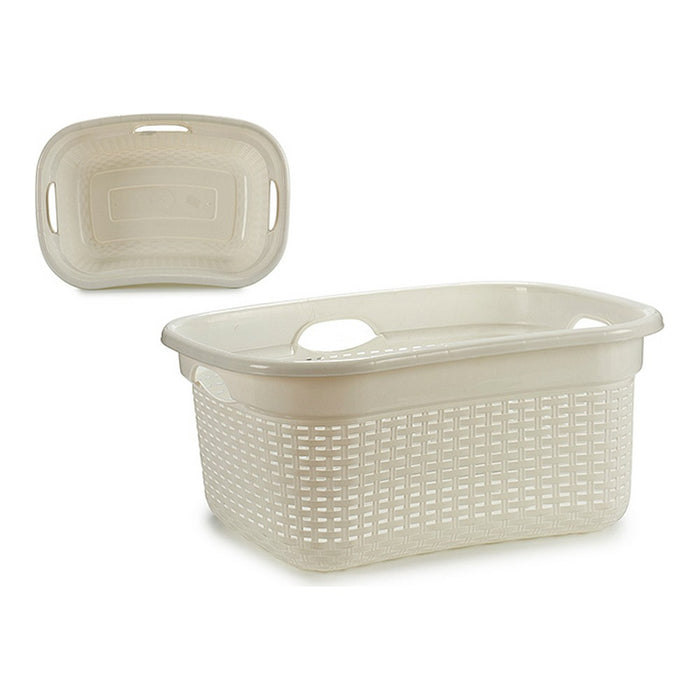 Panier Blanc Plastique (25 L) (63 x 25,5 x 41 cm)