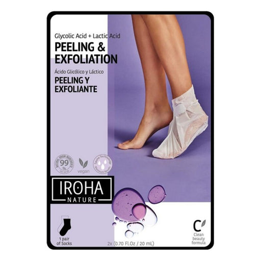 Chaussettes Hydratantes Peeling and Exfoliation Lavender Iroha (2 Pièces)