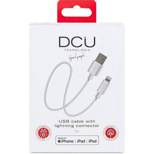 Câble USB pour iPad/iPhone DCU 3 m Blanc