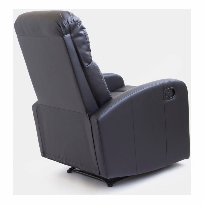 Fauteuil Inclinable Astan Hogar Relax Manuel Noir Cuir synthétoqie