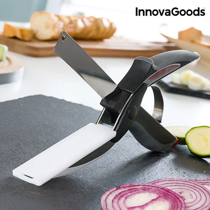 Couteau-Ciseau avec Mini Planche à Découper Intégrée InnovaGoods