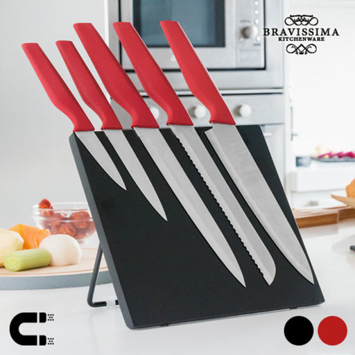 Couteaux avec Support Magnétique Bravissima Kitchen (6 pièces)